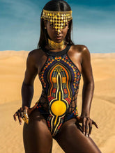 Load image into Gallery viewer, Maiô feminino com estampa étnica retro

