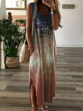 Load image into Gallery viewer, Vestidos soltos moda casual feminina com decote redondo
