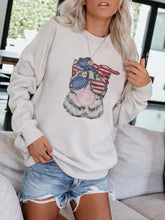 Load image into Gallery viewer, Cat with American Glasses Funny Pullover Hoodie
