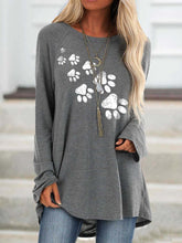 Load image into Gallery viewer, Camiseta feminina de manga comprida estampada

