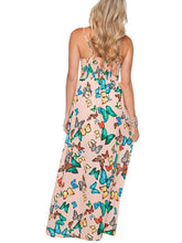 Load image into Gallery viewer, V-neck long dress with butterfly print Lady
