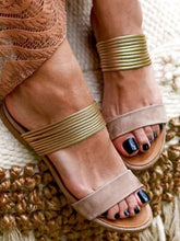 Load image into Gallery viewer, Sandalias planas casual vintage de mujer
