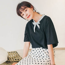 Load image into Gallery viewer, Short sleeve lace with ribbon
