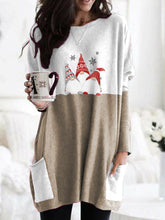 Load image into Gallery viewer, Vestido feminino com estampa de gnomo de Natal escandinavo
