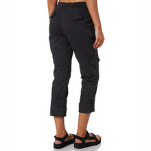 Load image into Gallery viewer, Calça cargo feminina cáqui com bolsos
