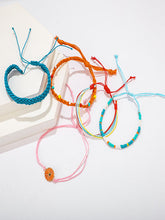 Load image into Gallery viewer, Conjunto de pulseira trançada em cor de fio encerado (5 peças) de camomila
