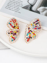 Load image into Gallery viewer, Brincos de diamante com asas de borboleta para senhora
