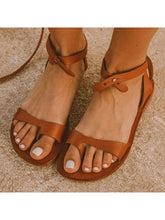 Load image into Gallery viewer, Sandalias planas con puntera salvaje para mujer
