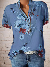 Load image into Gallery viewer, Women's Oversized Short Sleeve Floral Print Shirt
