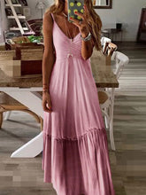 Load image into Gallery viewer, Vestido maxi com decote em V tie-dye
