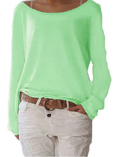 Load image into Gallery viewer, Women's Casual Round Neck Long Sleeve T-Shirt
