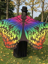 Load image into Gallery viewer, Asas de borboleta do arco-íris de Châle Lady
