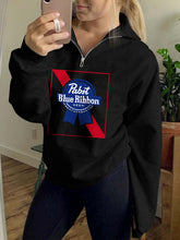 Load image into Gallery viewer, Pabst Blue Ribbon Beer Zip Hoodie
