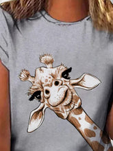 Load image into Gallery viewer, Camiseta animal de punto gris vintage
