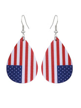 Load image into Gallery viewer, Leather Pendant Flag Earrings for Women
