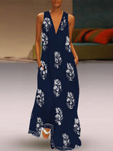 Load image into Gallery viewer, Vestido sin mangas con estampado de hojas
