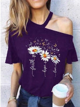 Load image into Gallery viewer, Daisy Butterfly - Women's Off Shoulder T-Shirt
