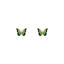 Load image into Gallery viewer, French oil drop butterfly earrings
