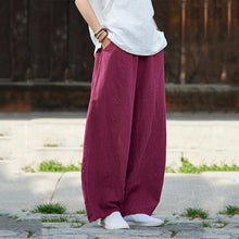 Load image into Gallery viewer, Pantalón casual de algodón de lino ramio
