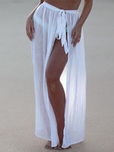 Load image into Gallery viewer, Saia de praia sexy de algodão e linho para mulheres
