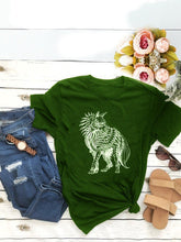 Load image into Gallery viewer, Wolf print short sleeve t-shirt
