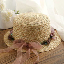 Load image into Gallery viewer, Women's hat with ethnic pompoms
