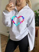 Load image into Gallery viewer, Pata de animal de estimação Sudadera colorida do amor
