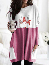 Load image into Gallery viewer, Vestido feminino com estampa de gnomo de Natal escandinavo
