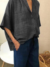 Load image into Gallery viewer, Camisa feminina de linho de manga comprida
