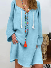 Load image into Gallery viewer, Vestido de mujer talla grande en algodón y lino
