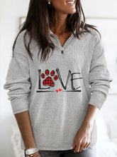 Load image into Gallery viewer, Dog Love Print - Top casual com cremallera
