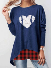 Load image into Gallery viewer, Women't Love Baseball Check Top
