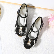 Load image into Gallery viewer, Girl's bow tie sequins shoes
