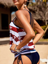 Load image into Gallery viewer, Women's American Flag Print Drawstring Wrap Camisole
