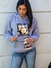 Load image into Gallery viewer, Guts, Grit &amp; Lipstick Dolly Parton Women's Hoodie
