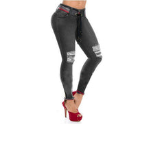 Load image into Gallery viewer, Jeans High Elastic Ripped para mulheres
