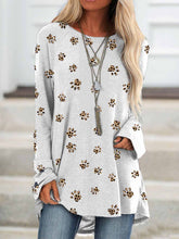Load image into Gallery viewer, Camiseta de manga comprida com estampa de leopardo
