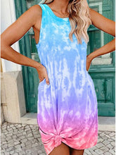 Load image into Gallery viewer, Vestido holgado con efecto tie-dye para mujer
