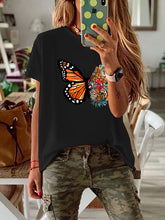 Load image into Gallery viewer, Women's Round Neck Butterfly Loose T-Shirt
