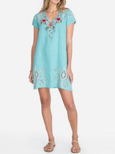 Load image into Gallery viewer, Women's Embroidered Linen Dress
