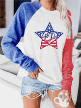 Load image into Gallery viewer, Women's Contrast 4th of July Star Print Top
