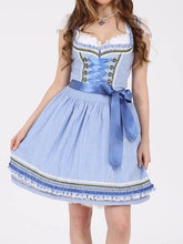 Load image into Gallery viewer, Women's Blue Plaid Bow Dress
