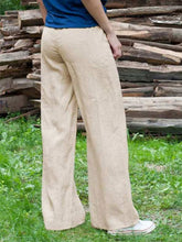 Load image into Gallery viewer, Calça de renda feminina casual de linho confortável
