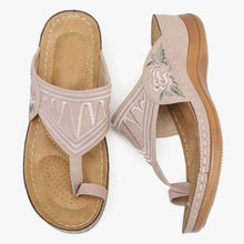 Load image into Gallery viewer, SANDALIAS CUÑAS COMFY BORDADO
