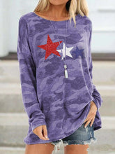 Load image into Gallery viewer, Camouflage top with star print
