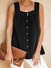 Load image into Gallery viewer, Camiseta feminina de linho com gola quadrada
