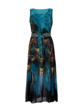 Load image into Gallery viewer, Vestido de gasa de pavo real para mujer

