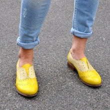 Load image into Gallery viewer, OXFORD SHOES WHITE COLOR PLUS CASUAL SIZE PU SLIP ON LOAFERS
