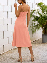 Load image into Gallery viewer, Vestido dividido de algodón y lino con cordón sexy para mujer

