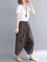 Load image into Gallery viewer, Radish linen wide trousers
